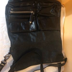 Black Leather HOBO Brand Crossbody Purse